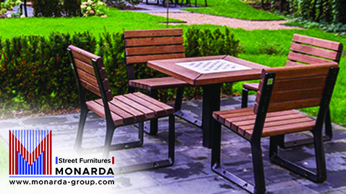 Metāla un betona šaha galdi ar soliem