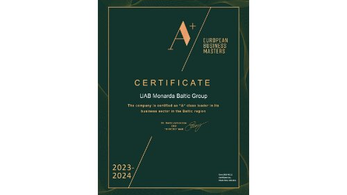  EUROPEAN BUSINESS MASTERS AWARD MONARDA BALTIC GROUP