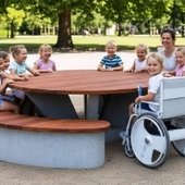 Betoniniai pikniko ir poilsio stalai su suolais