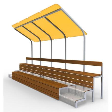 Modernaus dizaino lauko tribūna su Iroko mediena 'Premium / STF/20-04-19/MDL'