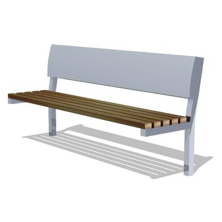 Metalinis suoliukas su atlošu, pagamintas iš Iroko medienos 'Premium / STF/04-03-02_06/MDL'