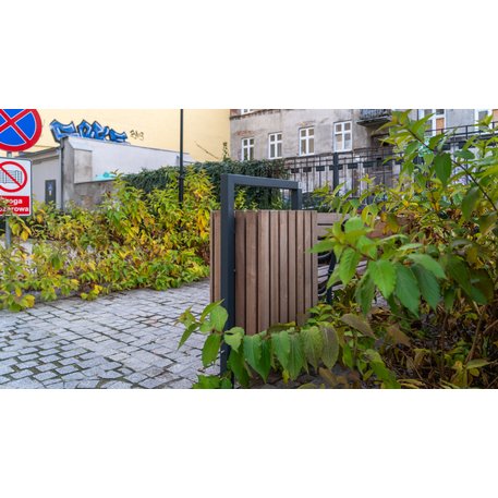 Metalinė šiukšliadėžė su Iroko medienos apdaila 'Exclusive / STF/04-07-01/MDL_50L'