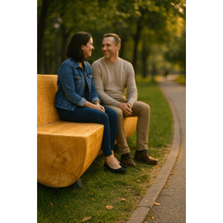 Massivholzbank mit Rückenlehne, aus Eichenholz gefertigt 'Premium Collection / STF/22-04-23/MDL'