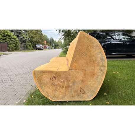 Massivholzbank mit Rückenlehne, aus Eichenholz gefertigt 'Premium Collection / STF/22-04-23/MDL'