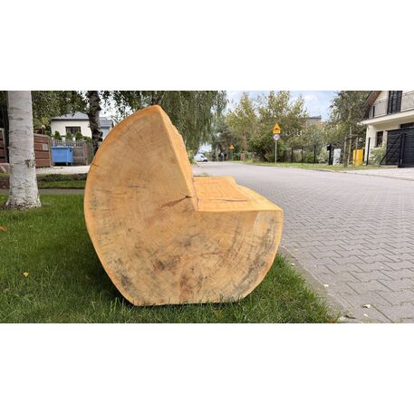 Massivholzbank mit Rückenlehne, aus Eichenholz gefertigt 'Premium Collection / STF/22-04-23/MDL'