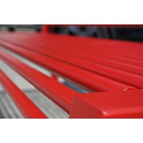 Metal bench with backrest 'BDS_NRZ-190cm'