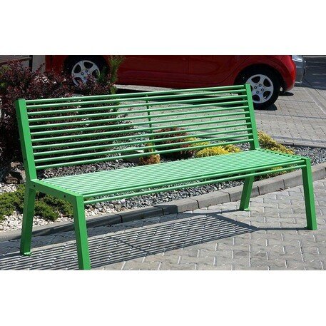 Metal bench with backrest 'BDS_NRZ-190cm'
