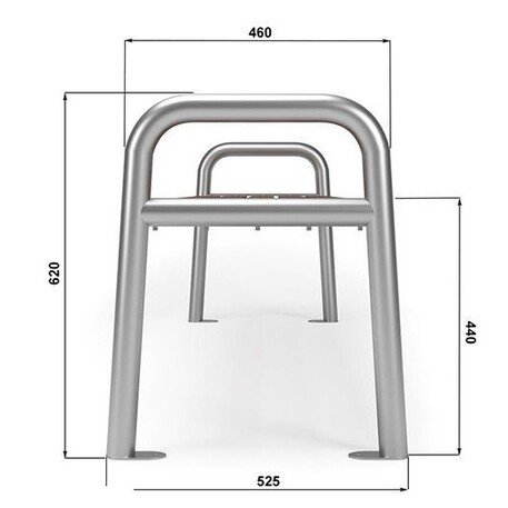 Металлическая скамейка без спинки 'BDS_PMK-II-190cm'