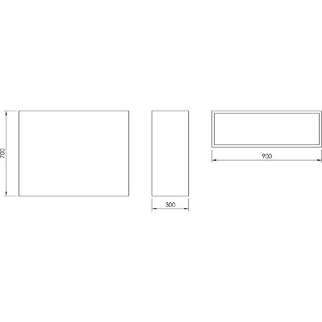 Betoninis vazonas '900x300xH/700mm_DUR002.05'