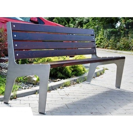 Metal bench with backrest 'BDS_MBG/50-180cm'