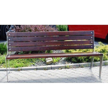 Metal bench with backrest 'BDS_MBG/50-180cm'