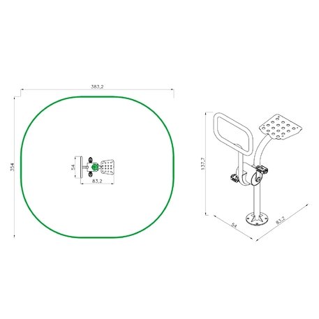 Outdoor fitness and gym equipment 'MBG_23/OFC-3'