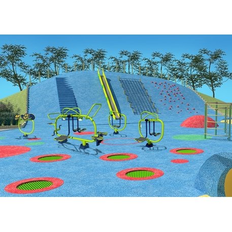 Trampoline for children's playgrounds 'MBG_544/5x104/104cm'