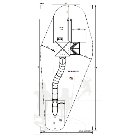 Vaikų žaidimo aikštelės kompleksas 'MBG-1005/AE 40-1003-T01'