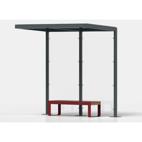 Autobusų stotelės stoginė, paviljonas 'Premium / Io_604-PE-2-COMP1'