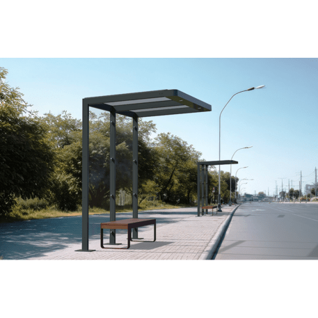 Autobusų stotelės stoginė, paviljonas 'Premium / Io_604-PE-2-COMP1'