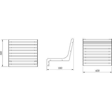 Metal bench is fixed to the concrete base 'BD/Vita_LVI195.05/MDL'