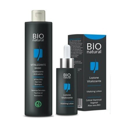 ‘Rebitalia Cosmetics’ Bio Natural Anti-aging Vitalizzante Hair-loss Set, Rinkinys plaukų slinkimą su Serenojinių palmių vaisių, kavos, pipirinių mėtų, alavijų lapų ekstraktais ir aliejais