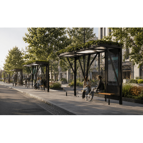 Autobusu pieturas nojume – paviljons 'Verde / 336cm'