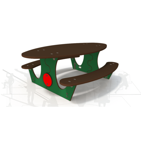 Žaidimų stalas su suolais vaikų aikštelėms 'MO_TA-4001-94'