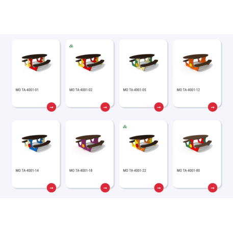 Žaidimų stalas su suolais vaikų aikštelėms 'MO_TA-4001-94'