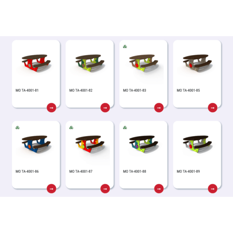 Žaidimų stalas su suolais vaikų aikštelėms 'MO_TA-4001-94'