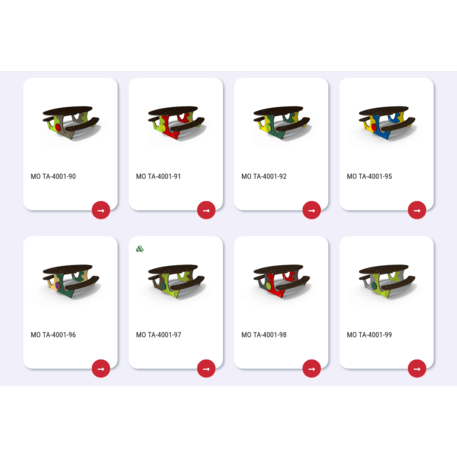 Žaidimų stalas su suolais vaikų aikštelėms 'MO_TA-4001-94'