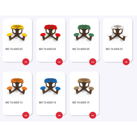 Žaidimų stalas su suolais vaikų aikštelėms 'MO_TA-6005-15'