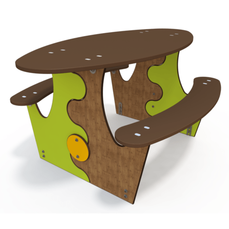Žaidimų stalas su suolais vaikų aikštelėms 'MO_TA-7006-15'