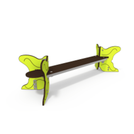 Spalvotas suoliukas vaikų žaidimo aikštelėms 'MO_BA-2005-14'