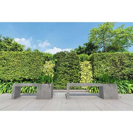 Betoninis lauko suolas su vazonu 'Regular / 001351'