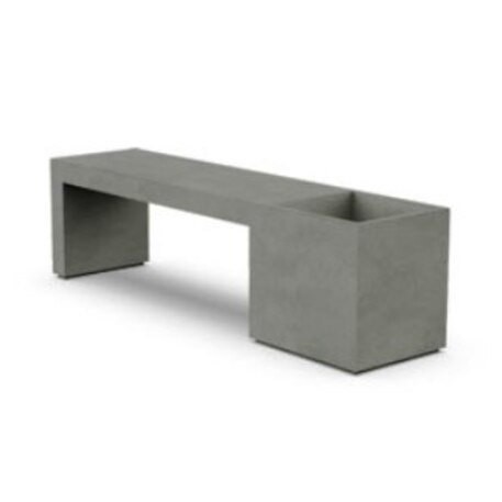 Betoninis lauko suolas su vazonu 'Regular / 001351'
