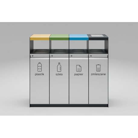 Lauko metalinė šiukšliadėžė rūšiavimui 'FARGE / 003247_3x40L'