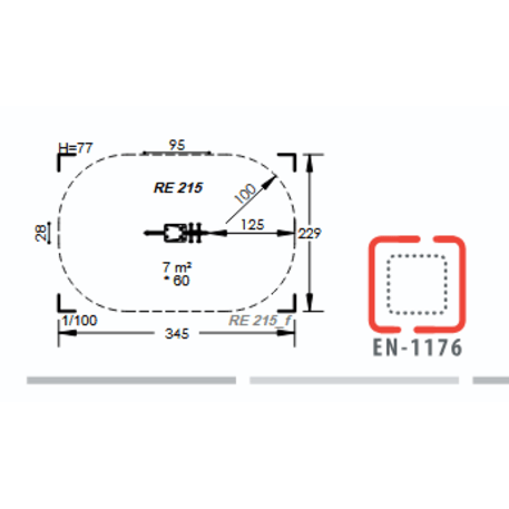 Spyruokliukas vaikų žaidimų aikštelėms 'Motociklas MBG-1006/RE 215-05'