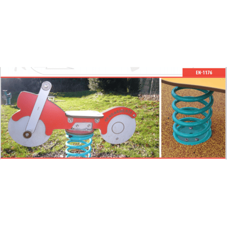 Spyruokliukas vaikų žaidimų aikštelėms 'Motociklas MBG-1006/RE 215-05'