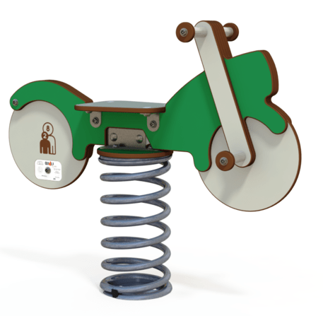 Spyruokliukas vaikų žaidimų aikštelėms 'Motociklas MBG-1006/RE 215-05'