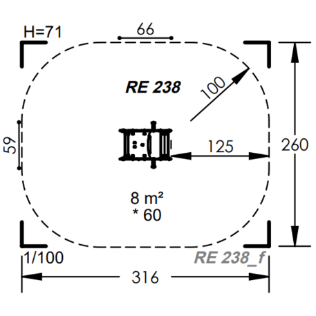 Spyruokliukas vaikų žaidimų aikštelėms 'MBG-1027_RE 238-15'