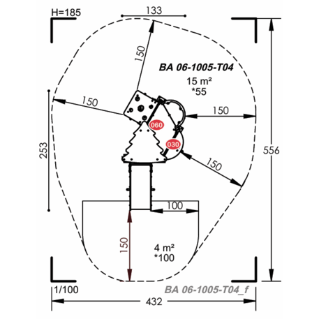 Vaikų žaidimų aikštelių įranga Baby linija – mažiesiems 'MBG-2033_BA 06-1005-T04'