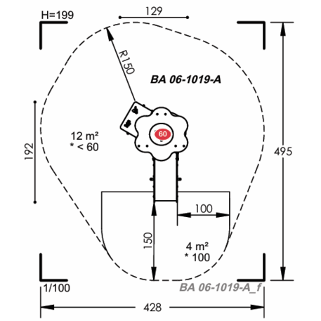 Vaikų žaidimų aikštelių įranga Baby linija – mažiesiems 'MBG-2055_BA 06-1019-A03'