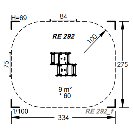 Spyruokliukas vaikų žaidimų aikštelėms 'MBG-1079_RE 292-93'