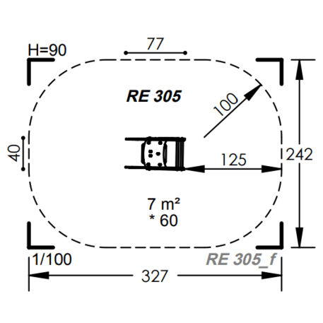 Spyruokliukas vaikų žaidimų aikštelėms 'MBG-1095_RE 305-14'