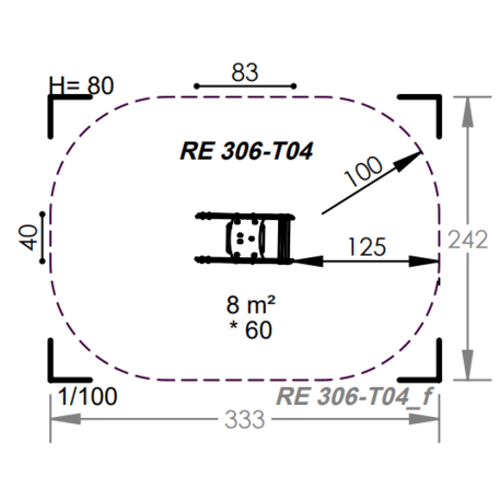 Spyruokliukas vaikų žaidimų aikštelėms 'MBG-1099_RE 306-T04'