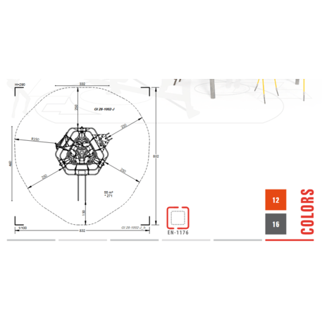  Vaikų žaidimo aikštelės kompleksas, kolekcija 'Giga / MBG-1288_GI 28-1002-J12'