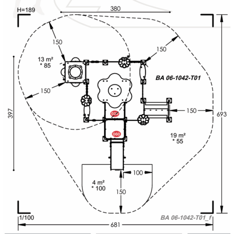 Vaikų žaidimų aikštelių įranga Baby linija – mažiesiems 'MBG-2083_BA 06-1042-T01'
