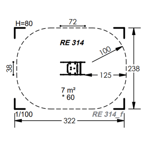 Spyruokliukas vaikų žaidimų aikštelėms 'MBG-1108_RE 314-15'