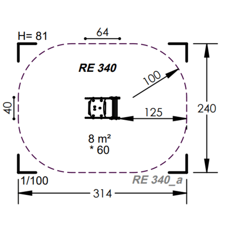 Spyruokliukas vaikų žaidimų aikštelėms 'MBG-1135_RE 340-07'