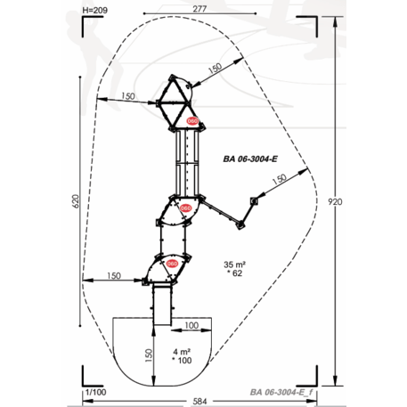 Vaikų žaidimų aikštelių įranga Baby linija – mažiesiems 'MBG-2122_BA 06-3004-E02'