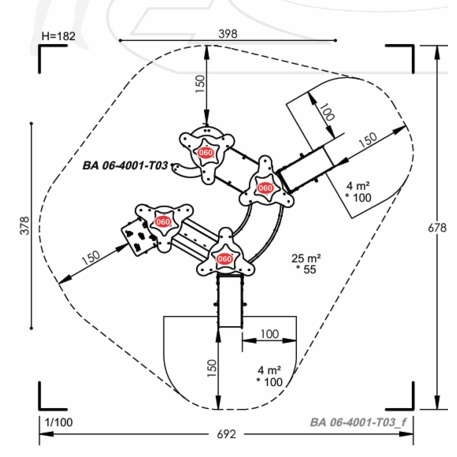 Vaikų žaidimų aikštelių įranga Baby linija – mažiesiems 'MBG-2139_BA 06-4001-T03'