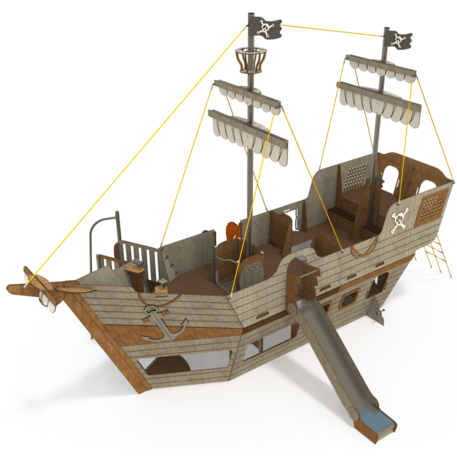  Vaikų žaidimo aikštelės kompleksas, kolekcija 'Piratų laivas / MBG-1230_CI 15-1006-T01'