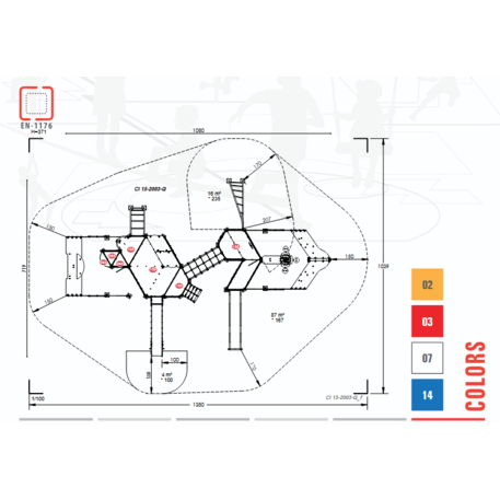  Vaikų žaidimo aikštelės kompleksas, kolekcija 'Piratų laivas / MBG-1239_CI 15-2003-Q19'